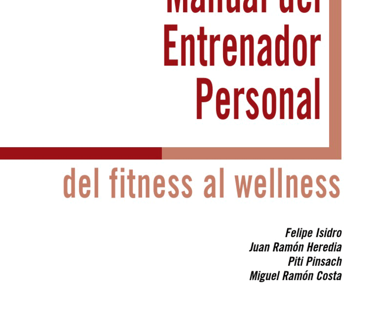 manual del entrenador personal, del fitness al wellness